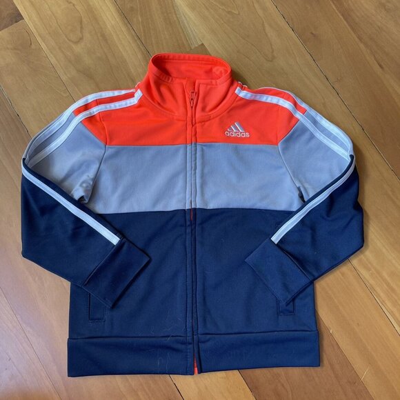 Adidas 2T Blue, Grey and Orange Track Jacket - Picture 2 of 5